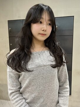 ヌープヘアーアイス(NUUP.hair ici) 夏◎透明感グレージュ×小顔レイヤー韓国風ミディ
