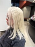 ブリーチ１回ホワイトヘア