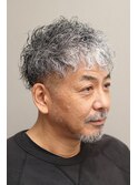 ツイストスパイラルパーマツーブロックアップバング40代50代