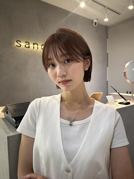 サンド 池袋 2nd(sand) ぱつっとボブ/ミニボブ/顎下1cmボブ