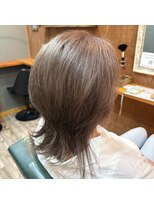 ヘアーサロン アトリエ(Hair salon ATORIE) ミディアムウルフミルクティーベージュ