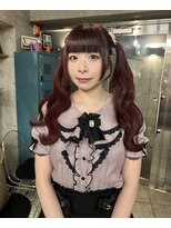 ギフトサニーサイド(gift sunny side)&nbsp;ブリーチなしのワインレッドカラー
