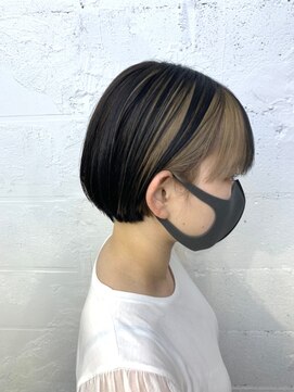 ヒート バイ アンカットラウンジ 渋谷(HEAT by UNCUT&LOUNGE) ○フェイスインナーカラー/ベージュカラー/ケアブリーチ