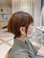 ロンド ストラーダ 心斎橋(Lond strada)&nbsp;【津賀　涼】ショートグレージュカラーボブウルフココアベージュ