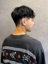 フジヤマバーバーショップ アジト(FUJIYAMA BARBER SHOP ajito)&nbsp;ニュアンスマッシュフェードパーマ【田中美旺】1202
