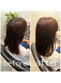 【ケアカラーコース】お客様施術事例