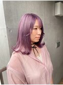 ミルクティーピンク　ホワイトラベンダー　ハイトーンカラー