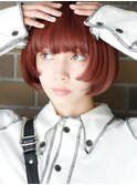 【arte HAIR】ボブ/姫カット/コーラルピンク/ブリーチなし