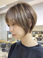 エリマ 武蔵小杉(elima)&nbsp;ショートカットくびれショート前下がりボブベージュカラー40代★