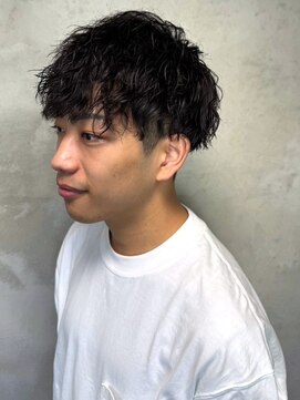 ディスイズバーバーサード(THIS IS BARBER 3rd) ツイストスパイラルパーマ　ツーブロックマッシュ　束感