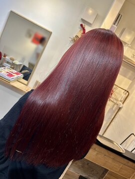 紡 ヘアカラーレッド