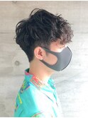 30代40代メンズビジネスナチュラルブラウン爽やかツーブロ