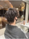 マッシュウルフ×スパイラルパーマ