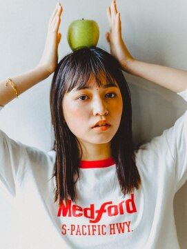 マイ ヘア デザイン 岡崎(MY hair design) 髪質改善ツヤ髪ストレートセミロング＊ぷつっとカット＊愛され