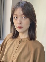 ガーデン 銀座(GARDEN)&nbsp;レイヤーカット　グレージュ　前髪　大人可愛い　切りっぱなし