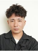 シャドウパーマ メンズショート フェードカット
