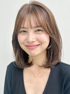 キリ 表参道(kyli) ★ 縮毛矯正ダークパープル夏のヘアアレンジミルクブラウン