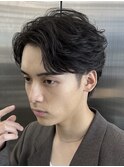 仙台フェザーショートフェザーパーマセンターパートウルフゆるめ