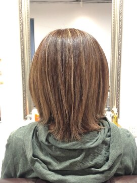 ヘアー グリーン(hair green) 30代40代50代/白髪ぼかしハイライト/外ハネボブ