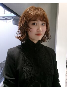フィルムス 田町芝浦(FILMS) ミルクティーベージュ/レイヤーボブ/韓国巻き/顔周りカット/田町