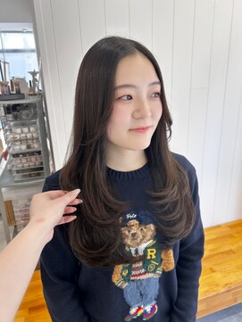 ビューバイネオリーブ 用賀店(Beau'r by neolive) ミルクティーブロンドデジタルパーマワンホンレイヤー［用賀］