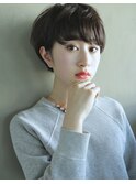 【nanuk】セミウェットな大人めショート◇ダークグレーカラー