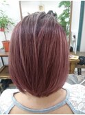 ボブ ブリーチ ピンクバイオレット