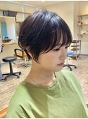 小顔美人◎大人可愛い丸みマッシュショート コンパクトショート