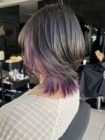 アクアオモテサンドウ(ACQUA omotesando)&nbsp;△インナーカラーパープルウルフヘアレイヤーカットロブヘア