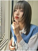 ミディアム×ハイレイヤーウルフスタイル髪質改善ストレート