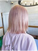 髪質改善カラーペールピンク