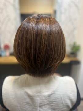 ヘアーカルチャー 小倉台店 HAIR CULTURE ショートカット髪質改善縮毛矯正モカブラウンショートボブ