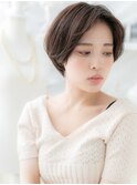 かきあげバングナチュラルモード黒髪大人ボブh3越谷20代30代40代