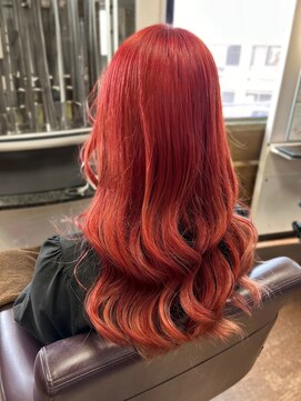 シーハウス(C-HOUSE) 大人の色っぽレッド♪ ブリーチ×ダブルカラー