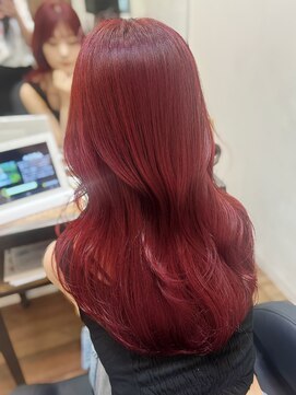 アリスバイアフロート 自由が丘(ALICe by AFLOAT) ブリーチなしダブルカラー／チェリーレッド【自由が丘】