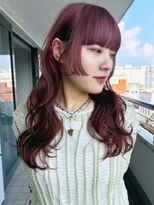 イロウ 天神大名店(IROW)&nbsp;レイヤーカット　顔周りカット　ピンクブラウン【天神大名】