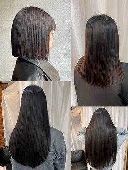 スイート ヘアデザイン(Suite HAIR DESIGN)の写真/強いクセ毛・うねりなどで諦めていた人も、まるで地毛の様なストレートヘアが叶う☆毎日のセットも時短に!!