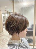 ゆるふわパーマ風ショート/20代/30代/40代