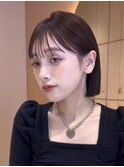 前髪顔まわりボブレイヤーボブ顔まわり縮毛矯正haruhi