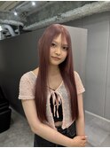 くびれヘア/ピンクブラウン/夏のヘアアレンジ/名古屋