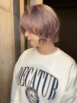 ステン(sten) シアピンク×顔まわりレイヤーボブ