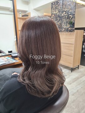 フォギーベージュ/グレージュ/ブリーチなしカラー