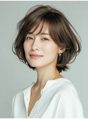 クラゲヘアー/小顔/ココアベージュ/オリーブグレー/川西