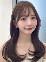 エリス 四条烏丸店(ELIS)&nbsp;小顔外ハネミディアムアッシュ20代30代40代くびれミディ韓国ヘア