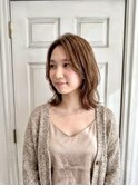 イメチェン/前髪/外ハネボブ/ミディアムボブ/顔周りレイヤーボブ