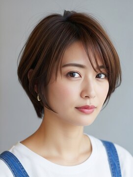 フープ 川越(hoop) 顔周りすっきりショート川越/ハイライト/白髪ぼかし/白髪染め
