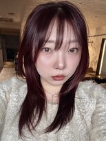 ボコカ(bococa)&nbsp;【macana指名】レイヤーカットハッシュカットワインレッド登戸