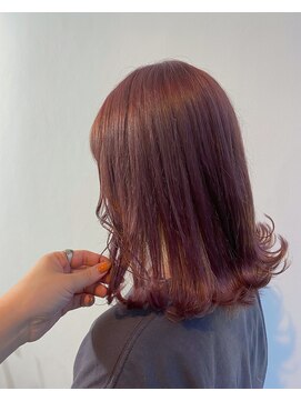 ヘアメイク オブジェ(hair make objet) 韓国スタイル　ピンクブラウン