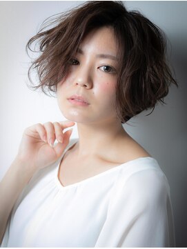 カバーヘア ブリス 大宮西口(COVER HAIR bliss) グレージュニュアンスウェーブカールボブルフs大宮30代40代50