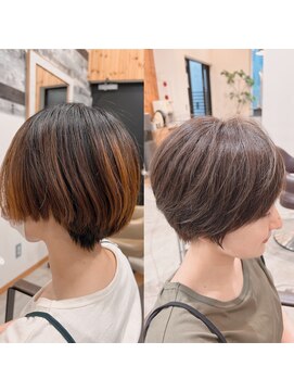 ディッシュ 五反田(dish) 五反田美容院★垢抜けショートヘア、透明感ハイトーンベージュ